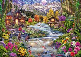 Schmidt 2000-piece puzzle: Idyll on the river in the mountains