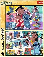Trefl 2x200-piece Puzzle: The Happy Life of Lilo and Stitch