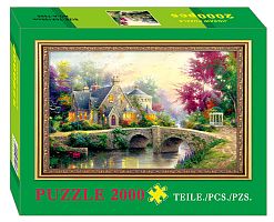 Puzzle Royaumann 2000 details: Cottage by the bridge