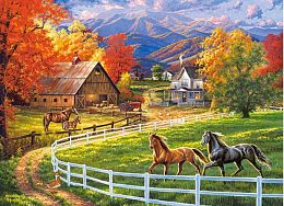 Puzzle Castorland 200 items: Farm horse valley
