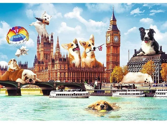 Puzzle Trefl 1000 pieces: Dogs in London TR10596