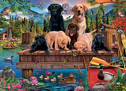 Cobble Hill Puzzle 350 pieces: Puppies and Ducks