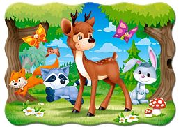 Jigsaw puzzle Castorland 30 pieces: Fawn with friends