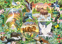 Cobble Hill Puzzle 350 pieces: Wild animals by the water