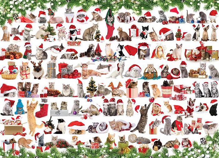 Puzzle Eurographics 1000 pieces: Holiday cats 6000-0940