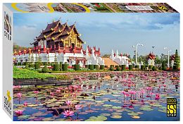 Step puzzle 1000 pieces: The Royal Pavilion. Thailand