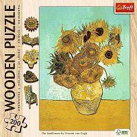 Wooden Trefl puzzle 200 pieces: Vincent Van Gogh. Sunflowers