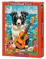 Castorland 500 puzzle pieces: Collie, guitar and the sea