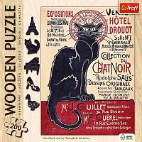 Wooden Trefl puzzle 200 pieces: T.A. Steinlen. The Black Cat