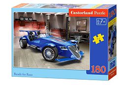 Puzzle Castorland 180 parts: race Car done In Retro Style