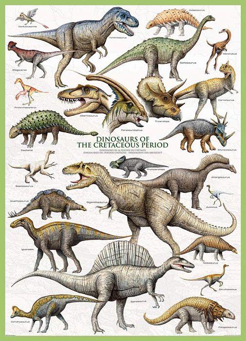 Puzzle Eurographics 1000 pieces: Dinosaurs of the Cretaceous period 6000-0098