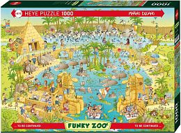 Puzzle Heye 1000 pieces-the Nile the zoo -- Degano: Funky Zoo - Nile Habitat - Nile zoo