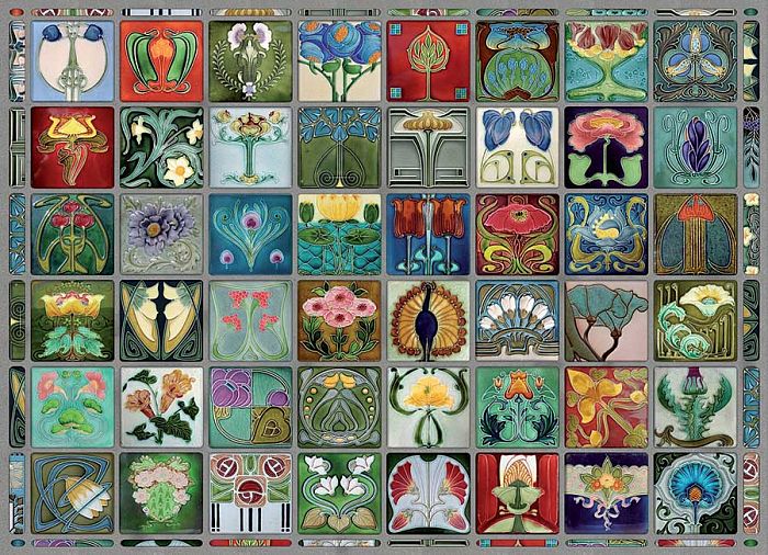 Cobble Hill 1000 pieces puzzle: art Nouveau Patterns 80256