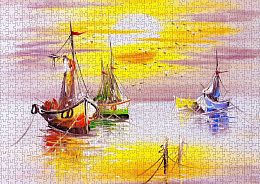 Nova 1000 Pieces Puzzle: Boats at Sunset