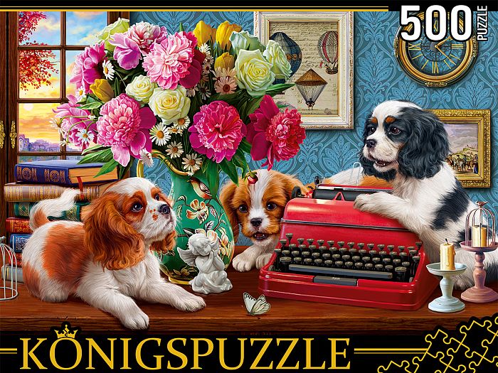Konigspuzzle puzzle 500 parts: Puppies in the office ФП500-8050