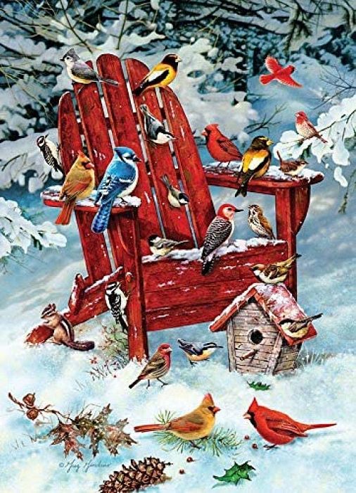 Cobble Hill 1000 pieces Puzzle: Birds in winter 51735/80069