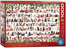 Puzzle Eurographics 1000 pieces: Festive dogs