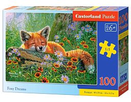 Castorland 100-piece puzzle: A Fox in flowers