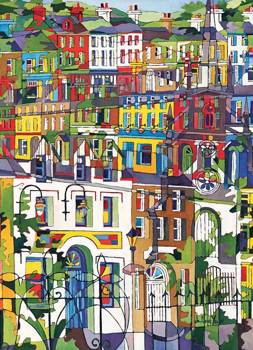 Cobble Hill Puzzle 1000 details: Multicolored Street 80355