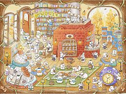 Pintoo puzzle 1200 pieces: kumako. Bakery Puzzles