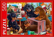 Puzzle Red Cat 500 details: Dachshund Puppies