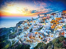 Pintoo Puzzle 1200 pieces: Beautiful sunset of Greece