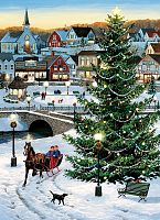Cobble Hill puzzle 1000 pieces: Rustic Christmas tree