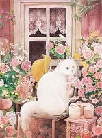 Pintoo Puzzle 1200 pieces: The Cat in the Rose Garden (MARKDOWN)