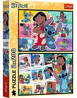 Trefl 2x200-piece Puzzle: The Happy Life of Lilo and Stitch
