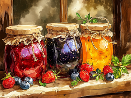 Wooden puzzle with 500 pieces. Flowers and still lifes. Sweet summer in jars