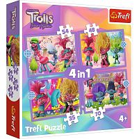 Trefl Puzzle 35#48#54#70 details: Adventures of colorful Trolls