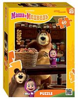Step puzzle 60 pieces: Masha and the Bear. Forest stories