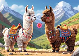 Trefl 200-piece Puzzle: Colorful Llamas