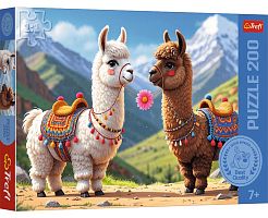 Trefl 200-piece Puzzle: Colorful Llamas