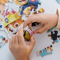 Wooden Trefl Puzzle 50 Pieces: Funny Puppy Patrol