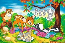 Trefl Puzzle 160 pieces: 40 years of Trefl - Bambi and Forest Friends