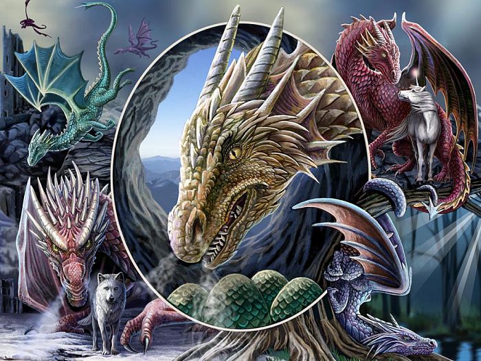 Prime 3D puzzle 500 pieces: a Collage. Dragons 32563.
