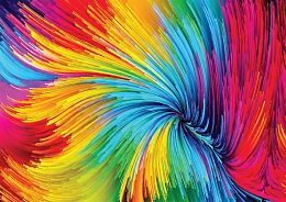 Enjoy 1000 Pieces Puzzle: A colorful swirl of colors