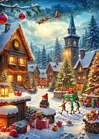 Пазл Cherry Pazzi 1000 деталей: Помощники Санты