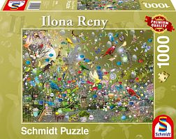 Schmidt 1000 Piece Puzzle: I. Reni Jungle of Parrots