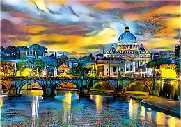 Educa Puzzle 1500 pieces: St. Peter's Basilica and the Bridge of St. Angelo