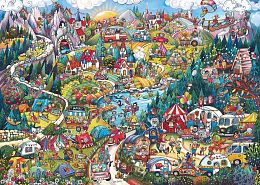 Heye 2000 Puzzle pieces: Going camping