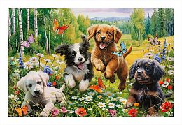 Pintoo 600-piece Puzzle: Funny Puppies
