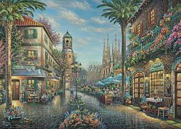 Schmidt 1000 Piece Puzzle: Kincaid. Spanish Cafe