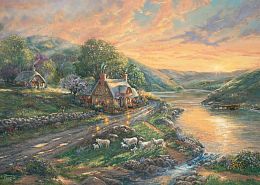 Schmidt 1000-piece puzzle: T. Kincaid. Dawn in the Emerald Valley