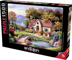 Puzzle Anatolian 1500 pieces: Cottage by the stone bridge