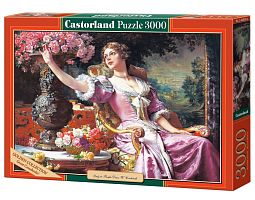 Puzzle picture 3000 details Castorland: A woman with a bouquet