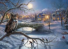 Cobble Hill puzzle 1000 pieces: the Winter outskirts of town