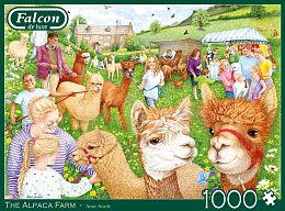 Falcon 1000 Pieces Puzzle: Alpaca Farm