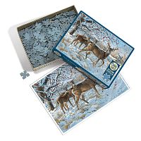 Cobble Hill 500 Pieces Puzzle: Deer in Winter